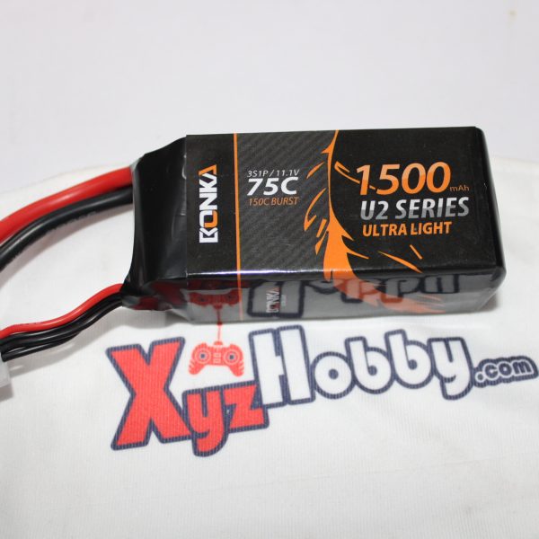 Bonka U2 Series 1500mAh 75C 3S1P 11.1V Lipo Battery XT-60 Plug (1 Pcs)