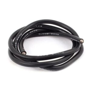 Pure silicon wire 12 AWG black 1meter