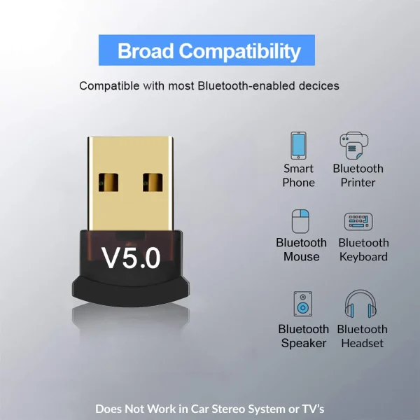 Careflection || Ultra-Mini Bluetooth CSR 5.0 USB Dongle Adapter for Windows Computer