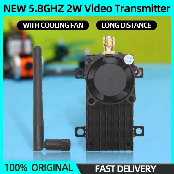 Over 20Km Range 5.8Ghz 2W FPV VTX Wireless Image Video Transmitter 5.8G 2000mW 48CH For FPV Long Range Fixed Wing