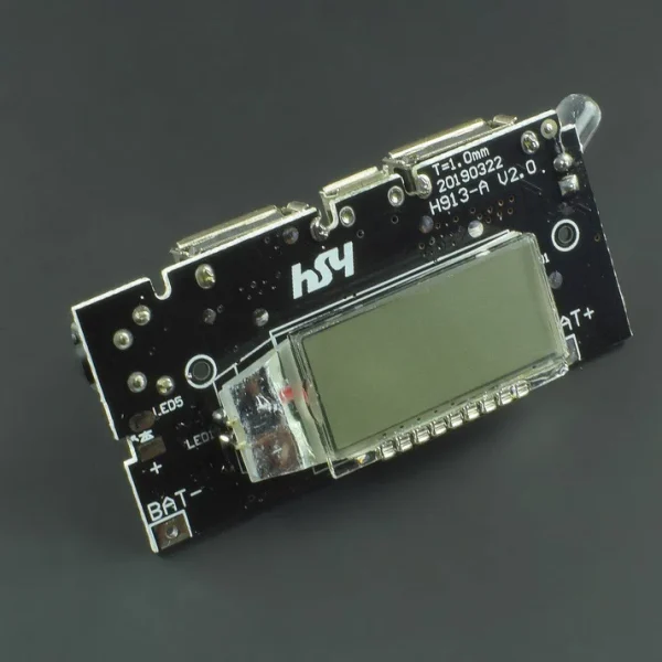 Power Bank Module Dual USB With Display 5V 1A 2.1A Mobile Power Bank 18650 Battery Charger PCB Power Module - RS2236/RS2524