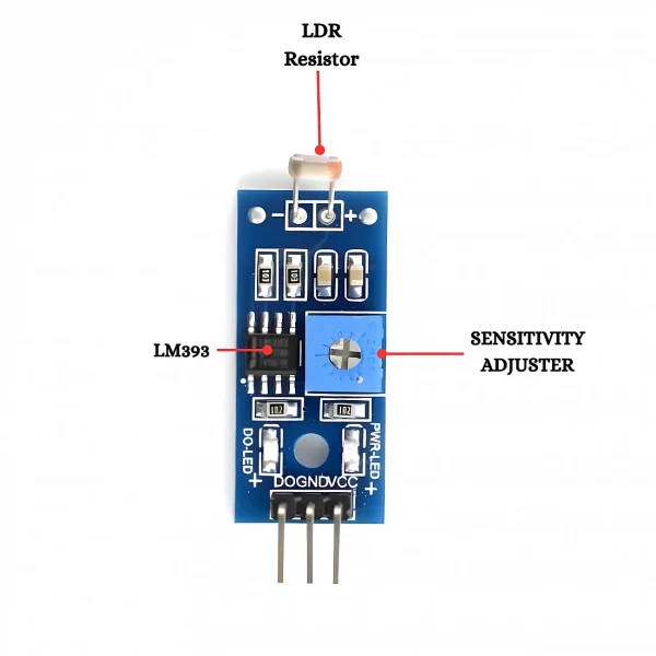 LM393 Photosensitive LDR Sensor Module With Digital Output-3 Pin