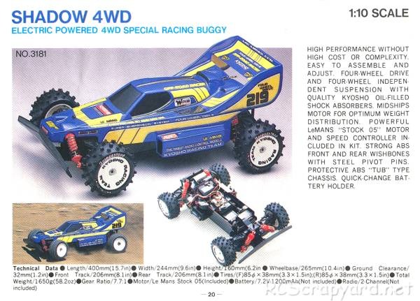 1/10 Scale Electric Buggy: Kyosho Shadow 4WD