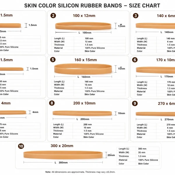 Rubber band pure silicon in delhi india (10pcs)